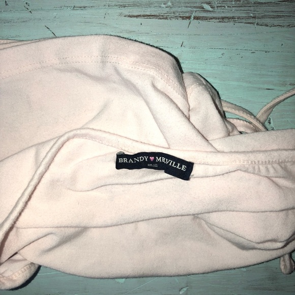 Baby Pink Halter Crop Top By Brandy Melville - Picture 4 of 4
